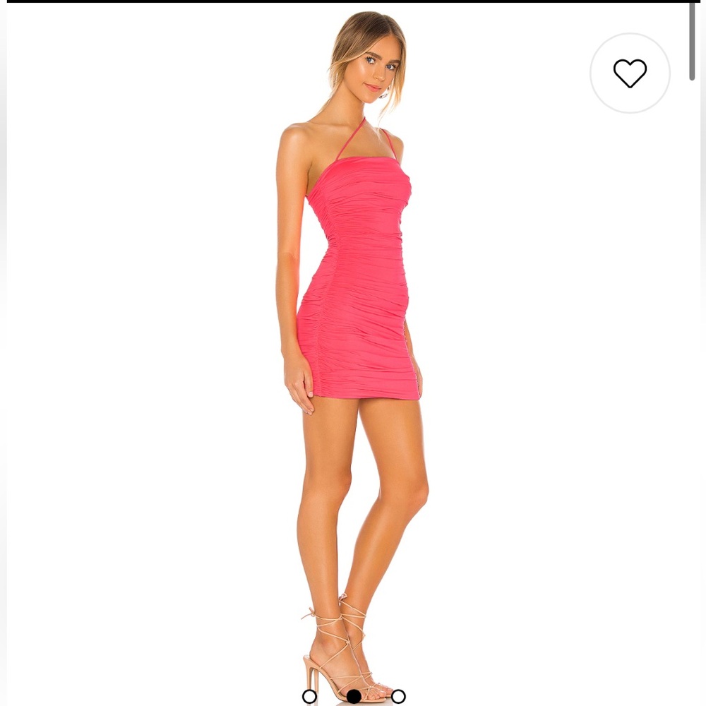 superdown Hot Pink Ruched One-Shoulder Mini Dress - Picture 3 of 15